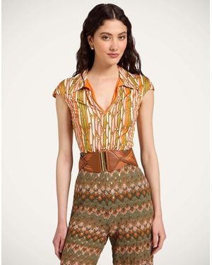 La DoubleJ Sleeveless Stretch Polo - Multicolor