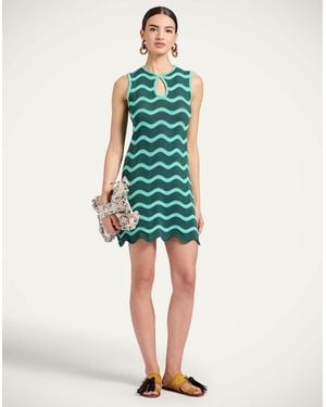 La DoubleJ Wavy Mini Dress - Green