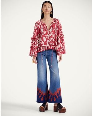 La DoubleJ The Tomcat Roller Jeans - Red