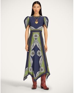 La DoubleJ Cherie Scarf Dress - Blue