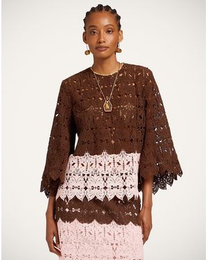 La DoubleJ Lacey Make An Exit Top - Brown