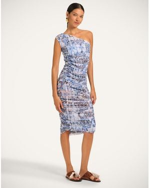 La DoubleJ One Shoulder Bandage Dress - Blue