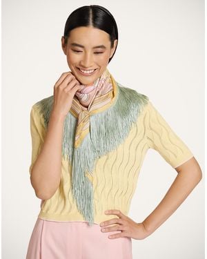 La DoubleJ Reversible Fringe Foulard 90 - Multicolour