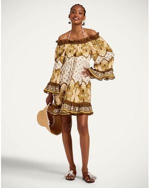 La DoubleJ Boho Mini Dress - Natural