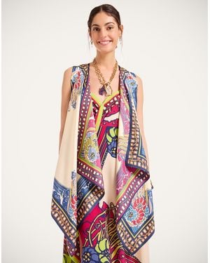 La DoubleJ Reversible Scarf Gilet - White