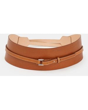 Lafayette 148 New York Vachetta Leather Obi Belt - Multicolor
