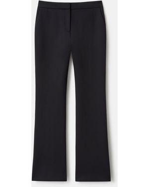 Lafayette 148 New York Scuba Jersey High Rise Flared Ankle Pants - Black