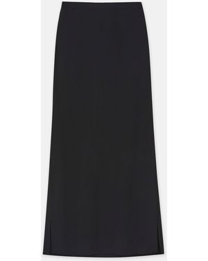 Lafayette 148 New York Lafayette 148 Ny Matte Jersey Side Slit Skirt - Black