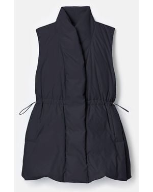 Lafayette 148 New York Petite Recycled Tech Down Puffer Vest - Blue