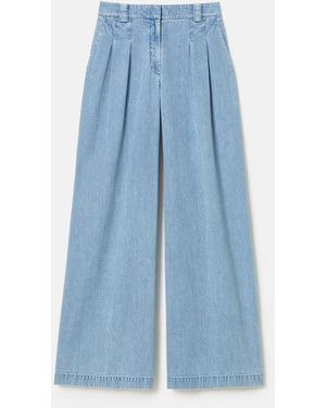 Lafayette 148 New York Lafayette 148 Ny Lightweight Denim Wyatt Wide Leg Jean - Blue
