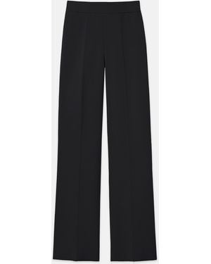 Lafayette 148 New York Petite Responsible Matte Crepe Foley Flared Pant - Black