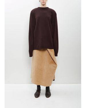 Marie Adam-Leenaerdt Cotton Corduroy Straight Skirt - White