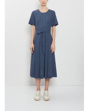 Margaret Howell Belt Tie Cotton Dress - Blue