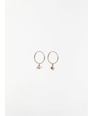 Anaconda Natural Pearls Zoe Yellow Gold Earrings - Multicolour