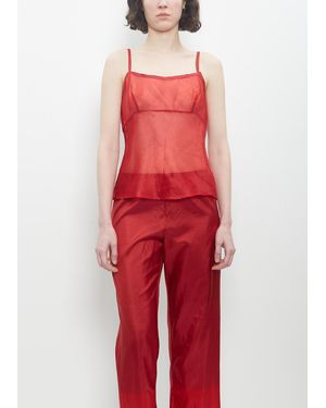 Dosa Silk Simple Camisole - Red