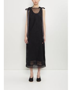 Simone Rocha Sheer Tulle Satin Bows Dress - Black