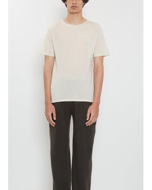 Frenckenberger Raglan Cashmere T-shirt Mono - White