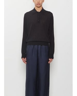 Loulou de Saison Miles Fine Cashmere Polo - Black