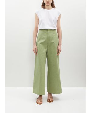 AURALEE Washed Hard Twist Canvas Pant - Green