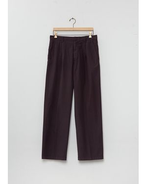 AURALEE Garment-dyed Finx One-tuck Slacks - Brown