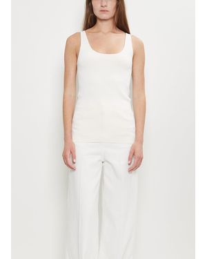 TOTEME Organic Cotton Compact Knit Tank - White