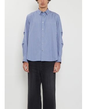 Sacai Men Cotton Poplin Shirt - Blue