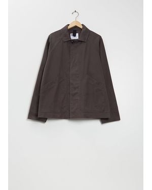 MHL by Margaret Howell Raglan Sleeve Cotton Jacket - Brown