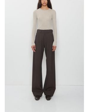 6397 Twisted Seam Wool Pant - White