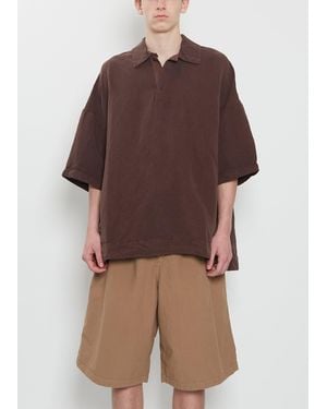 Casey Casey Equerre Linen Polo - Brown
