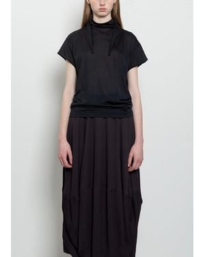 Lemaire Short Sleeve Foulard Top - Black