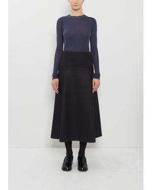 AURALEE Light Melton Skirt - Blue