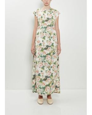 Simone Rocha Ruched Fitted Back Chain Detail Dress - White