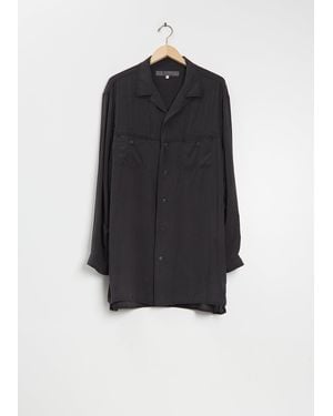 Y's Men Fluid Notched Collar Shirt - Blue