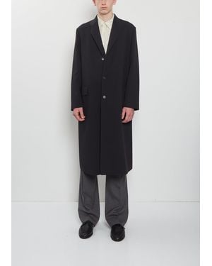 AURALEE Structured Wool Hand-sewn Coat - Blue