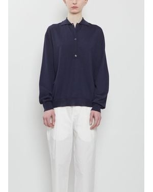 Sofie D'Hoore Morse Wool Polo Sweater - Blue