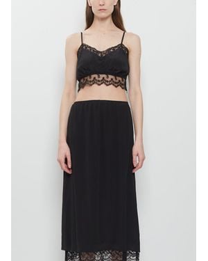 Simone Rocha Lace Trim Negligee Bralette - Black