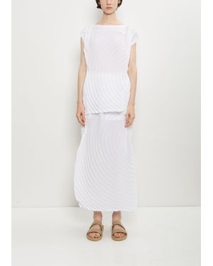 Issey Miyake Paper Bag Pleats Skirt - White