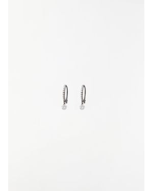 Raphaele Canot Set Free Bg Pave Mini Hoops 0.40 Cts - Blue