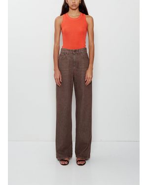 6397 Wide Cotton Jean - Brown