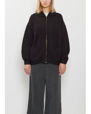 Visvim Silk Cowichan Knit Cardigan - Black