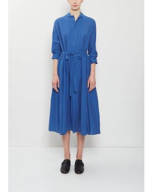 Pas De Calais Organic Cotton Shirt Dress - Blue
