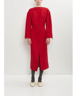 Carven Crepe Cady Fitted Dress - Red