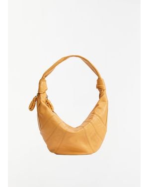 Lemaire Fortune Croissant Bag — Butter - Metallic