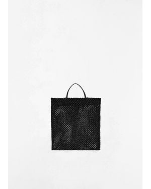 The Row Barn Raffia Tote, Mini - Black