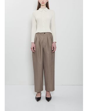 Issey Miyake Pigment Dyed Wide Leg Trousers - Brown