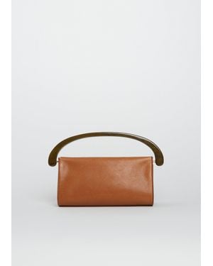 Dries Van Noten Shoulder Leather Crisp Bag - Natural