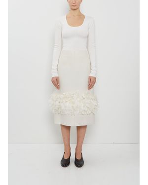 TOTEME Petal Wool Silk Skirt - White