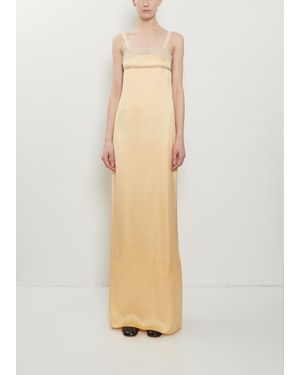 Colleen Allen Silk And Lace Column Dress - Natural