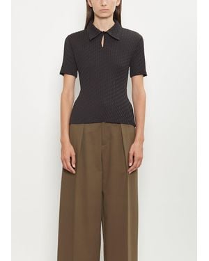 Issey Miyake Sleek Pleats Shirt - Black