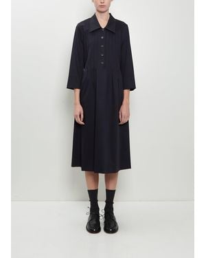 Margaret Howell Back Tie Wool Dress - Blue